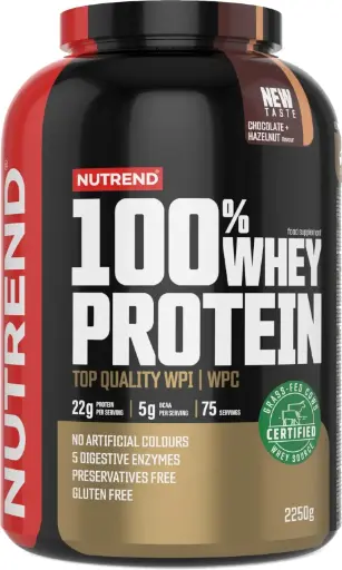 NUTREND 100% WHEY PROTEIN 2250g (CHOCOLATE+HAZELNUT)