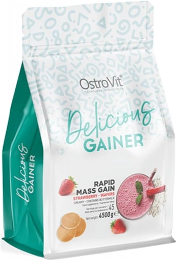 Ostrovit DELICIOUS GAINER 4500 G (STRAWBERRY - WAFERS)