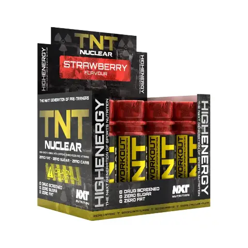 NXT Nutrition TNT Nuclear Shots 12 x 60ml Strawberry box