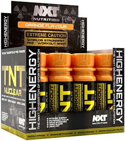 NXT Nutrition TNT Nuclear Shots 12 x 60ml Orange box