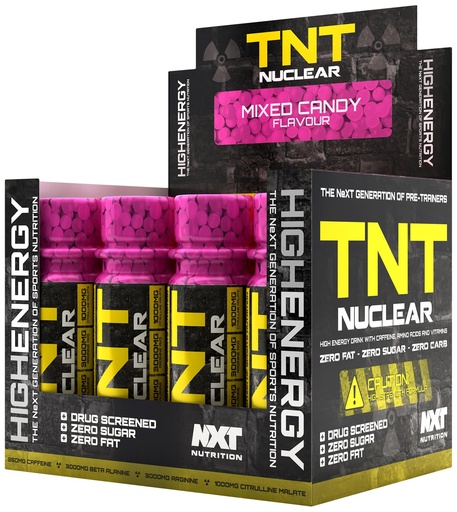 NXT Nutrition TNT Nuclear Shots 12 x 60ml Mixed Candy Box
