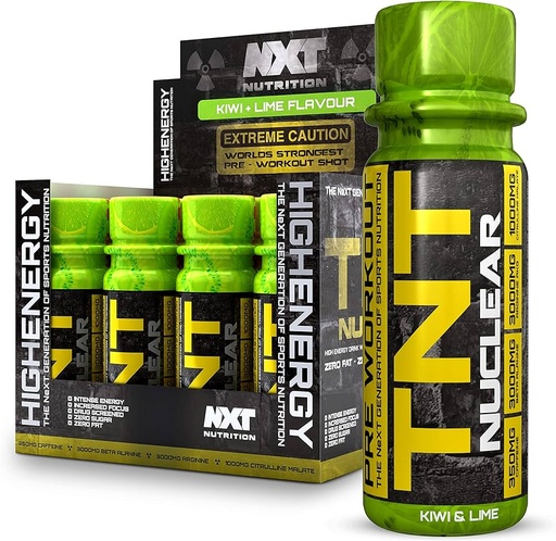 NXT Nutrition TNT Nuclear Shots 12 x 60ml Kiwi Lime Box