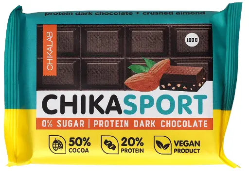 Chika sport protein 100g Dark chocolate with almond