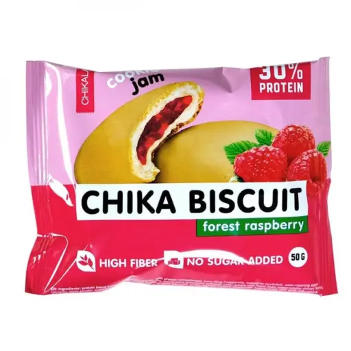Chika Cookie with filling 50g Raspberry biscuit