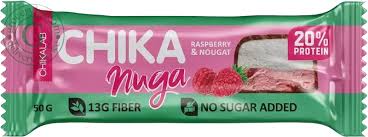 Chika Glazed bar 50g Nougat with raspberry