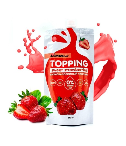 Bombbar topping sweet strawberries