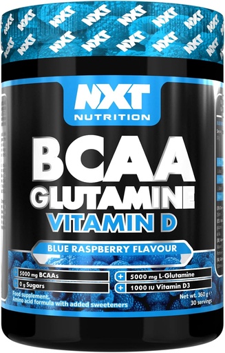 BCAA glutamine Vitamin D blue raspberry