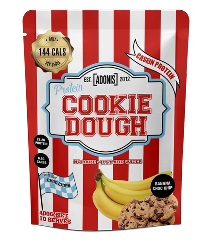 Adonis cookie dough 400g banana choc chip