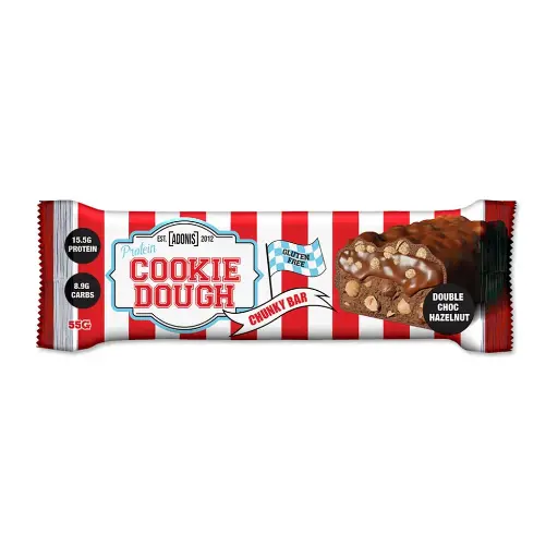 Adonis cookie dough Chunky bar Double chic hazelnut